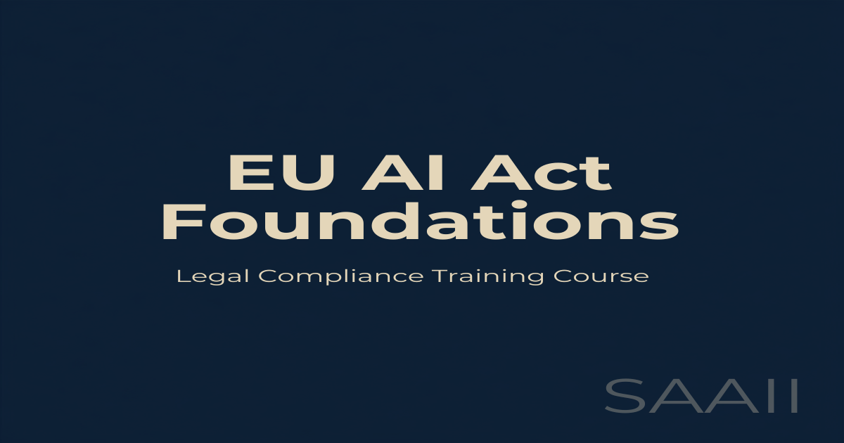EU AI Act Foundations