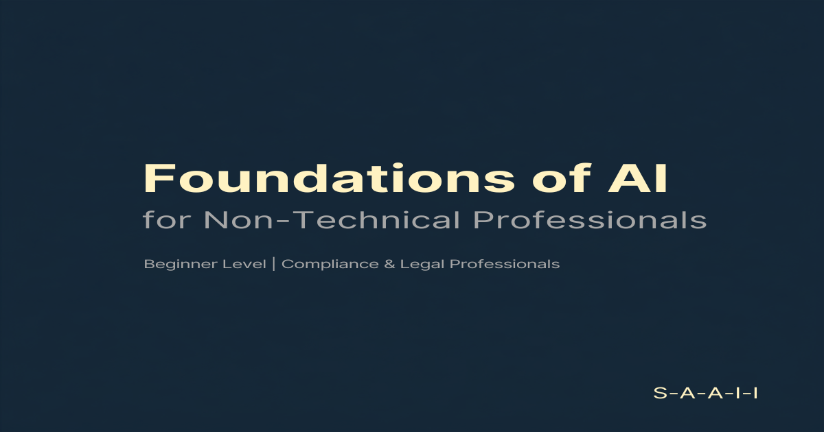 Foundations of AI for Non-Technical Professionals